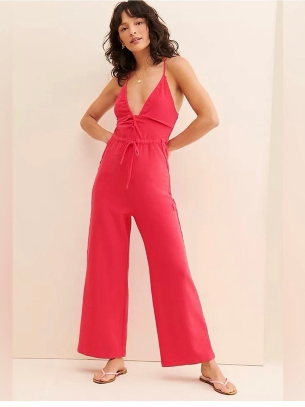 Anthropologie Daily Practice Kit Kat Wide Leg Jumpsuit